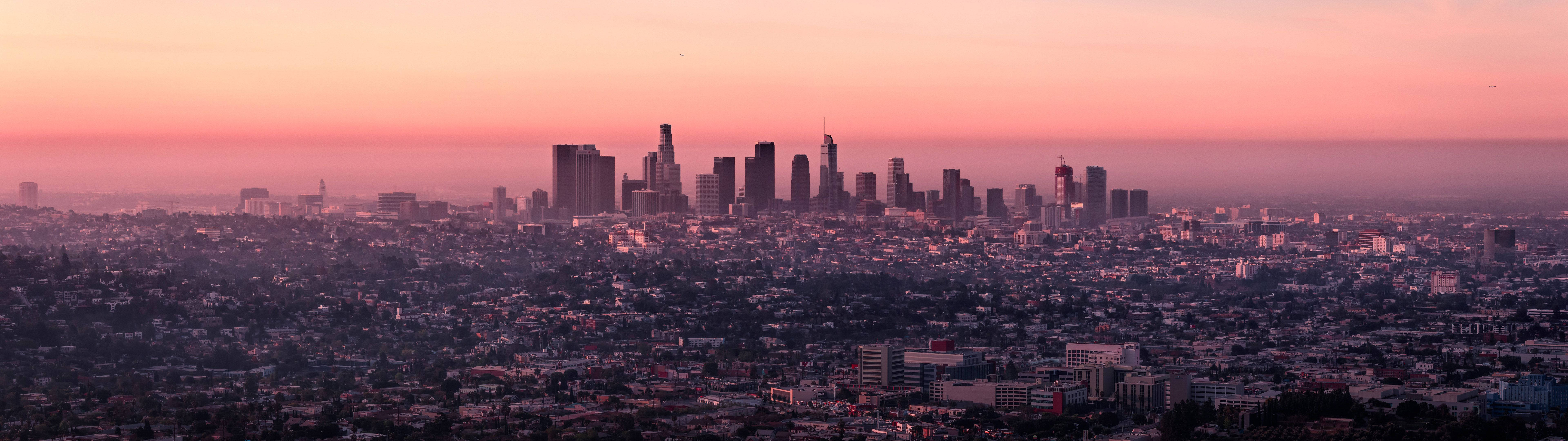 Los Angeles, skyline, sunset, 8K Desktop Wallpaper