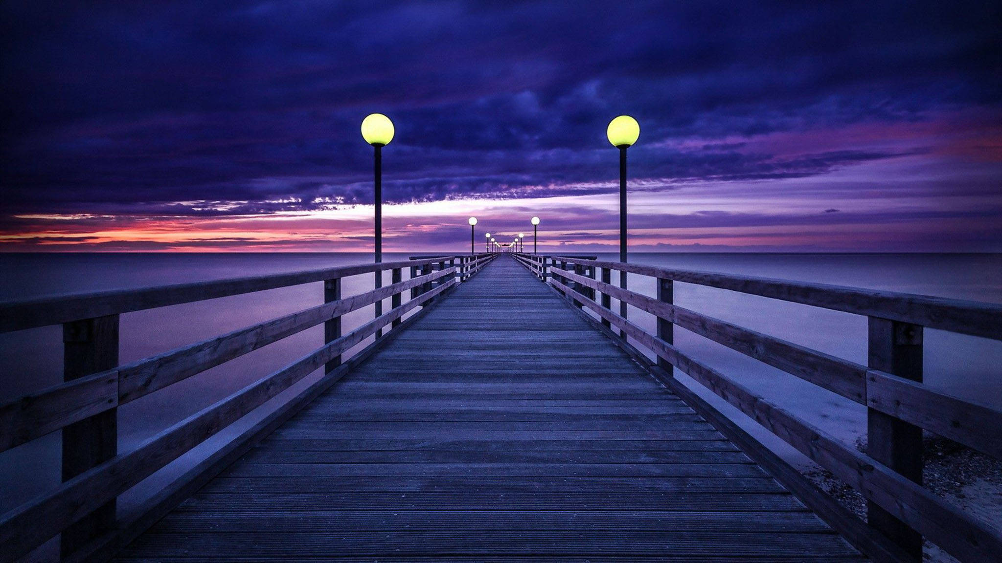 Los Angeles Sunset, purple, orange, Full HD Desktop Wallpaper