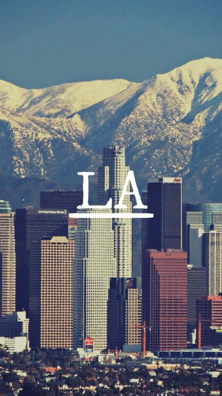 Los Angeles, iPhone, downtown LA skyline, HD Phone Wallpaper