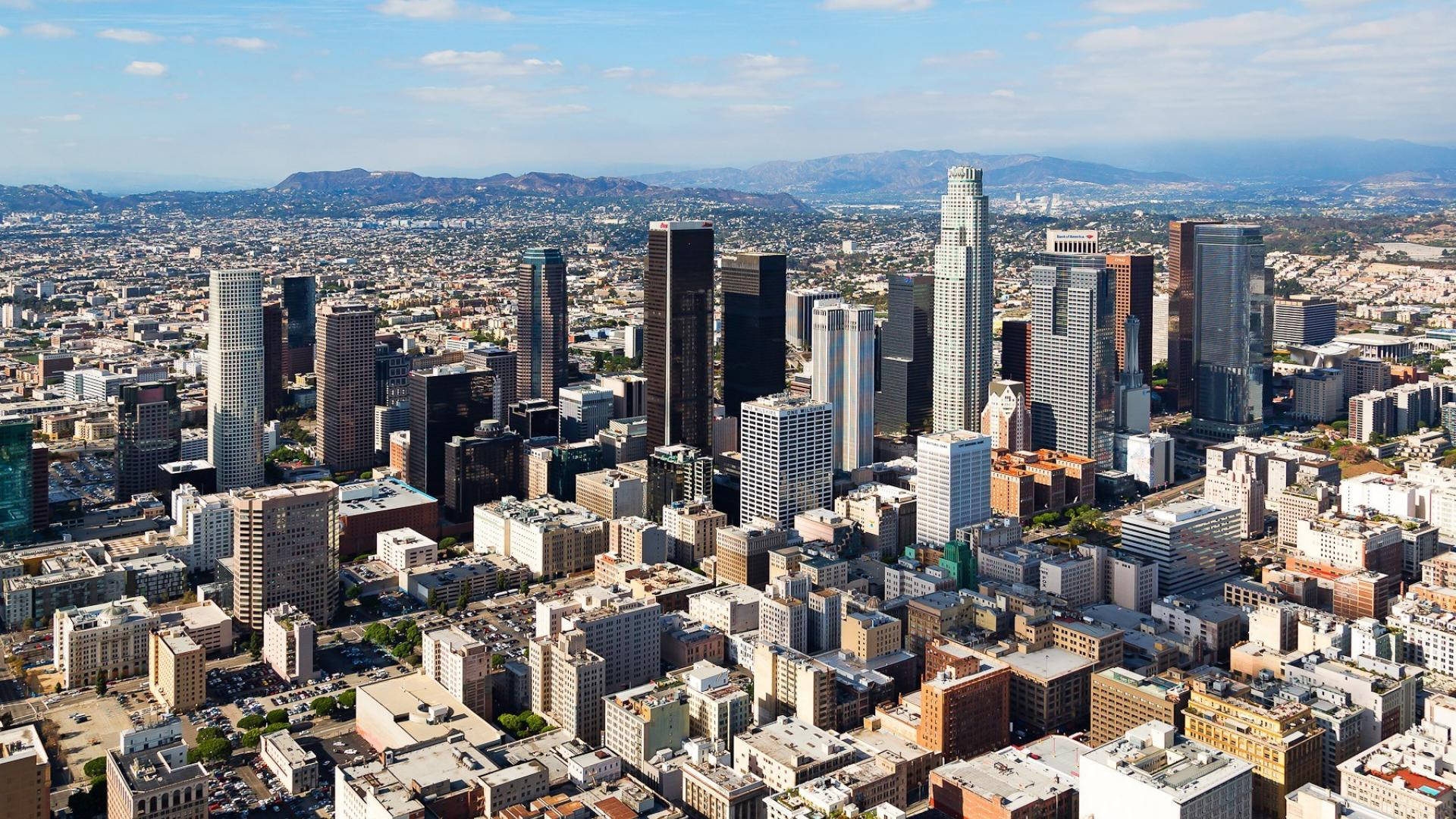Los Angeles, skyscrapers, urban grid, Full HD Desktop Wallpaper