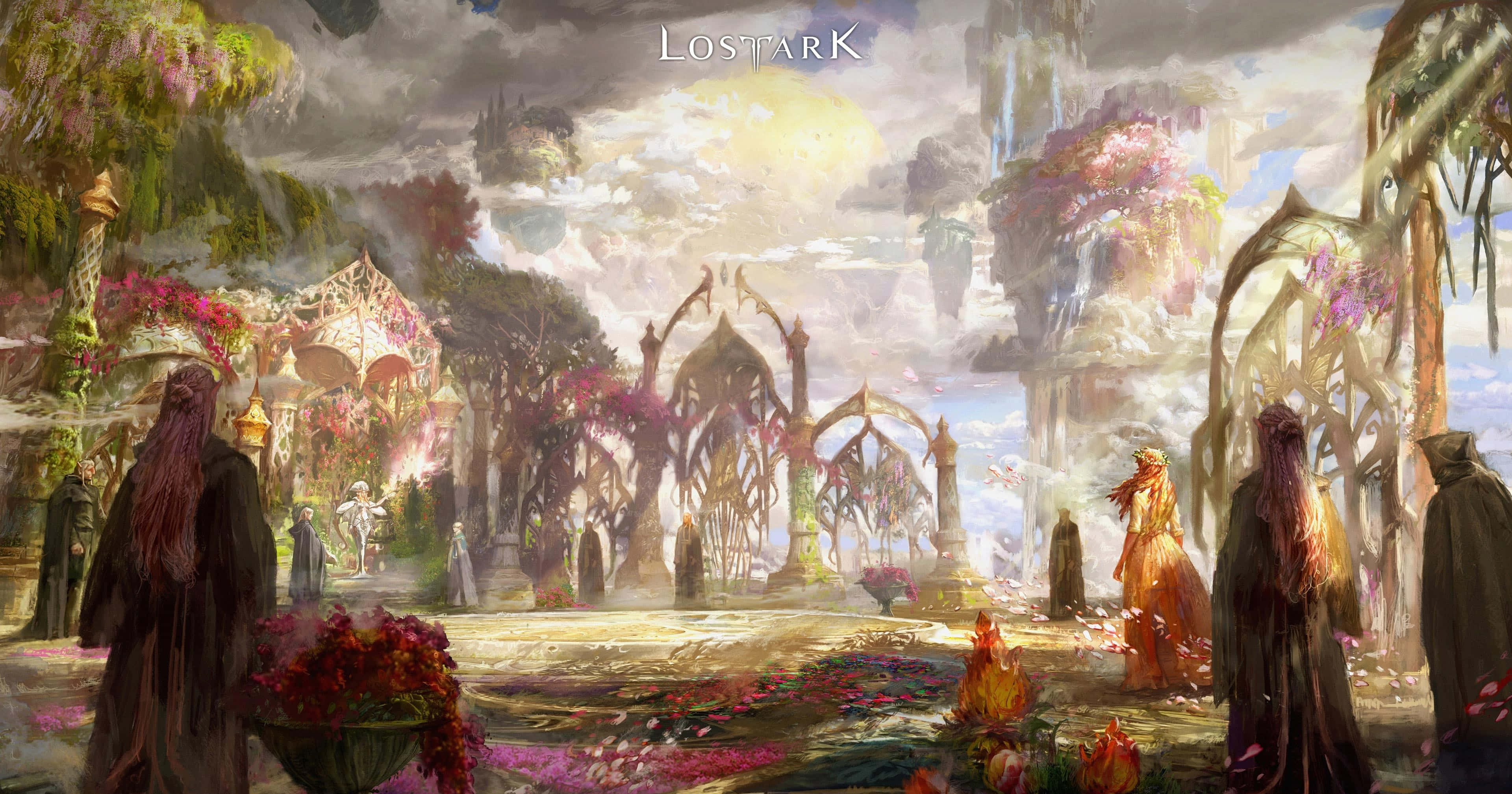 Lost Ark Game, fantasy realm, towering arches, 4K Desktop Wallpaper