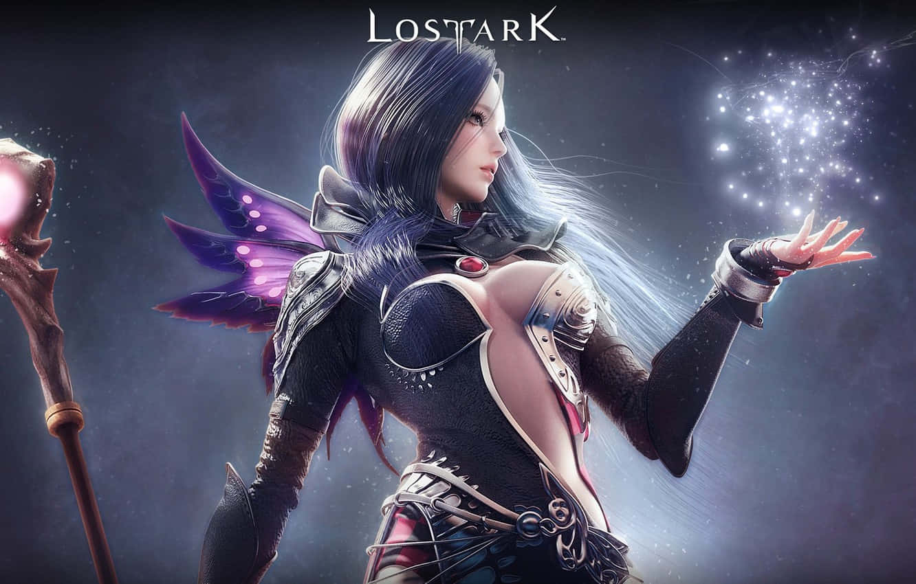 Lost Ark Game, scepter, dark-haired fantasy mage, HD Desktop Wallpaper