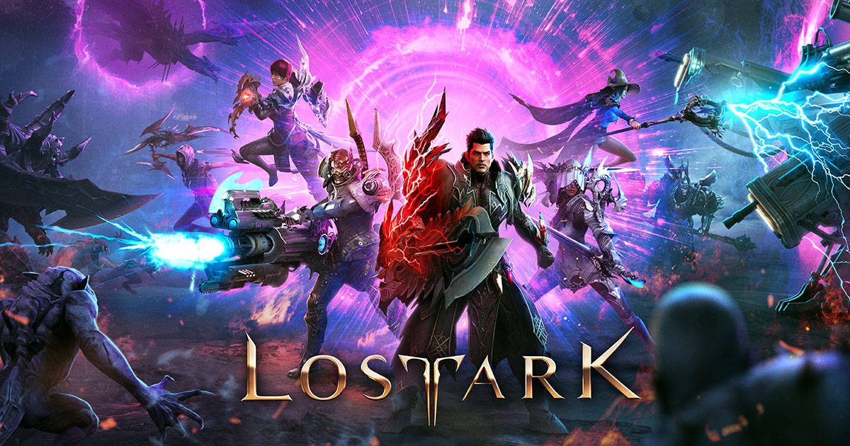 Lost Ark Game, title screen, glowing purple energy, SD Desktop Wallpaper