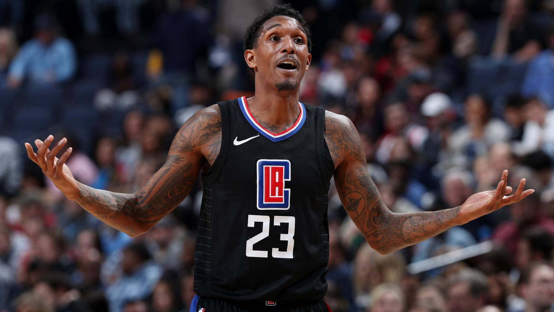 Lou Williams, black LA Clippers jersey, number 23, Full HD Desktop Wallpaper