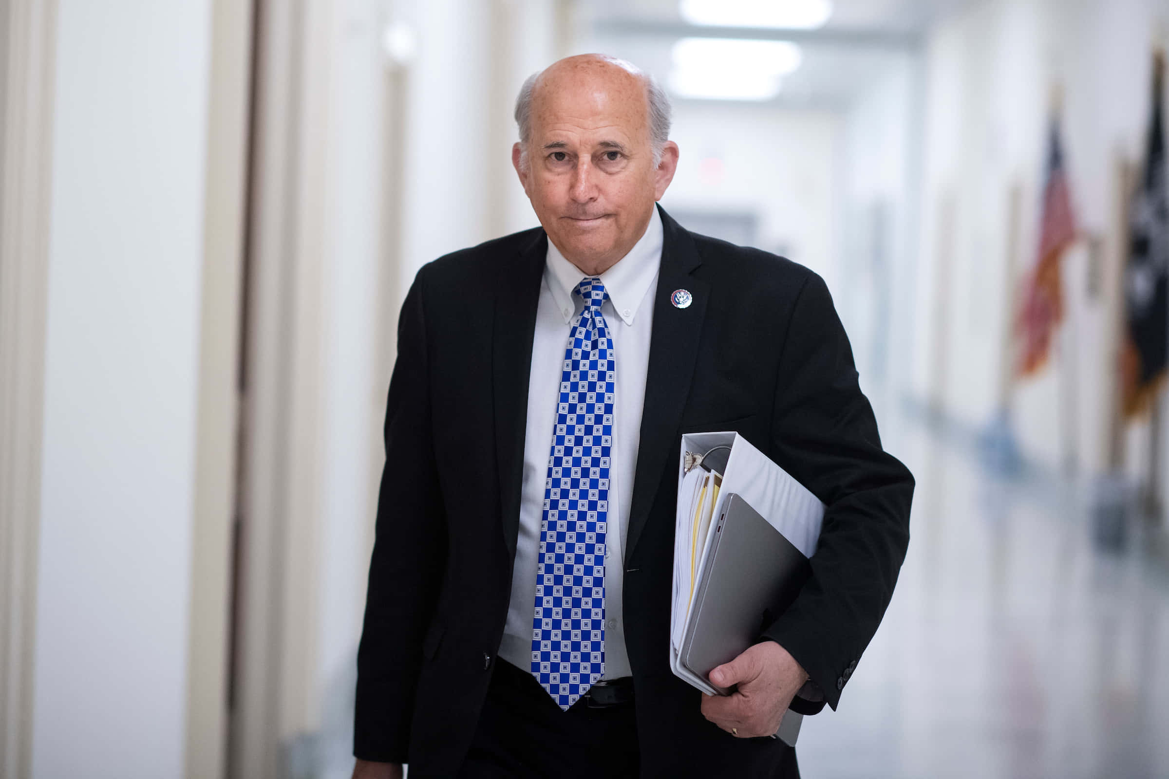Louie Gohmert, black suit, blue checkered tie, Full HD Desktop Wallpaper