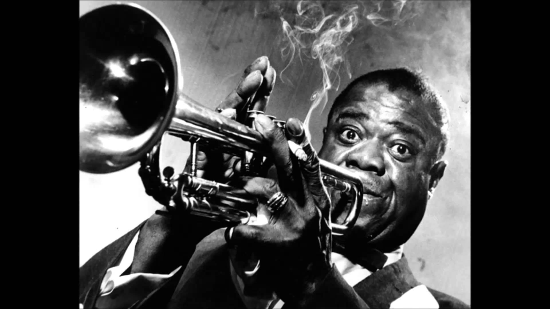 Louis Armstrong, cigarette, jazz trumpeter, Full HD Desktop Wallpaper