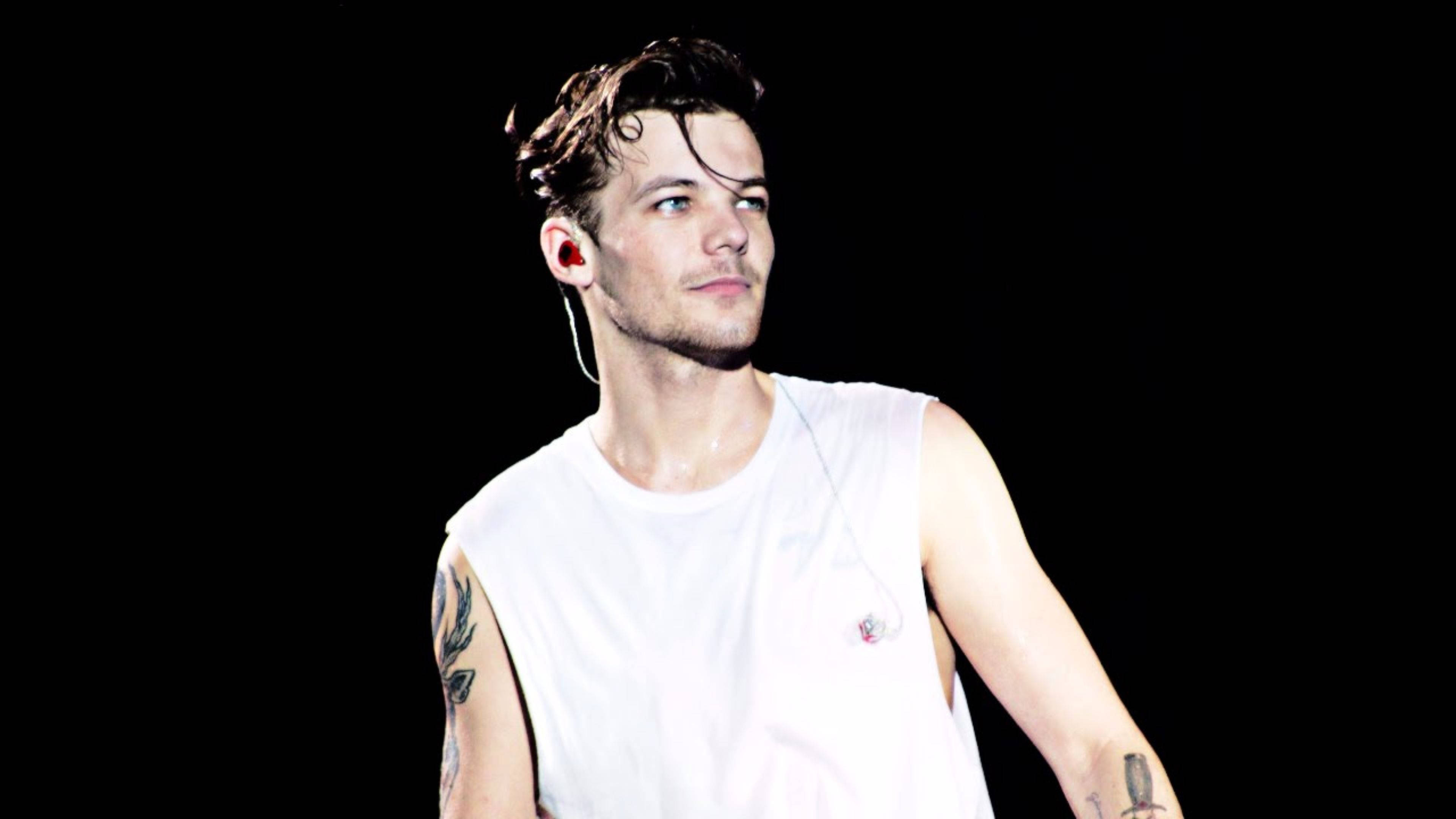 Louis Tomlinson, sleeveless shirt, tattoos, 4K Desktop Wallpaper