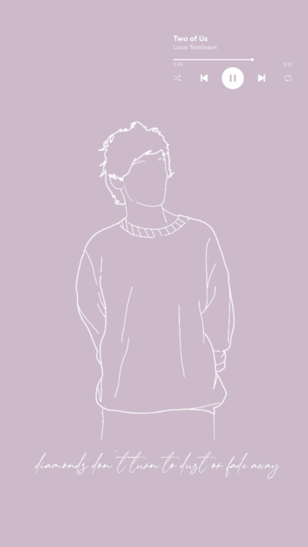 minimalist, purple, Louis Tomlinson, Full HD Phone Wallpaper