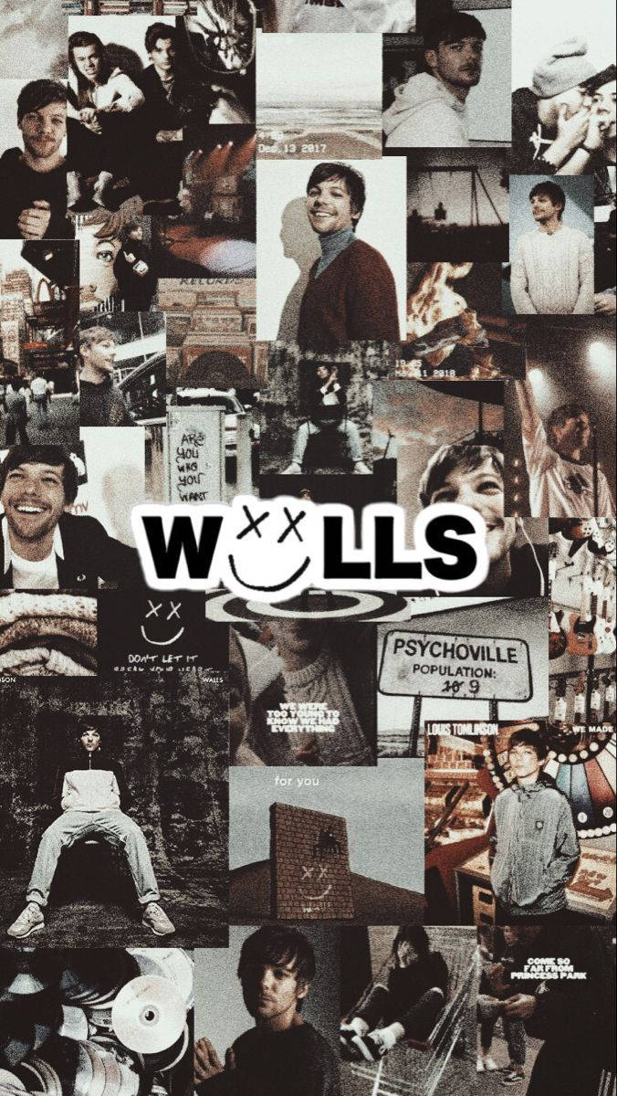 Louis Tomlinson, WALLS, black and white photos, SD Phone Wallpaper