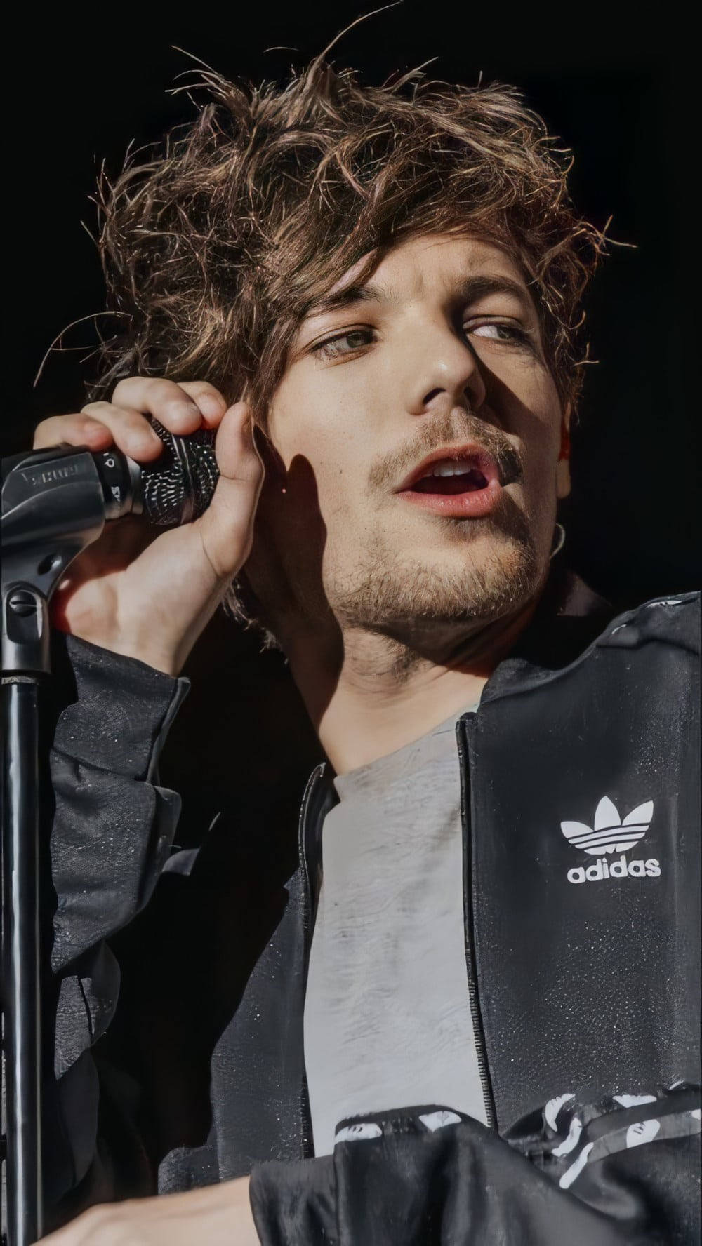 Louis Tomlinson, Adidas jacket, stage lighting, HD Phone Wallpaper
