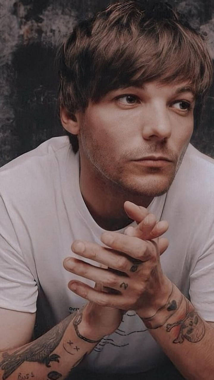Louis Tomlinson, tattoos, white t-shirt, HD Phone Wallpaper