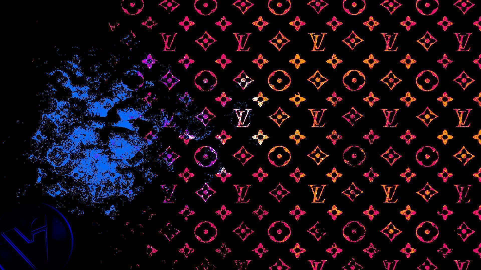 Louis Vuitton, neon pink, orange, Full HD Desktop Wallpaper