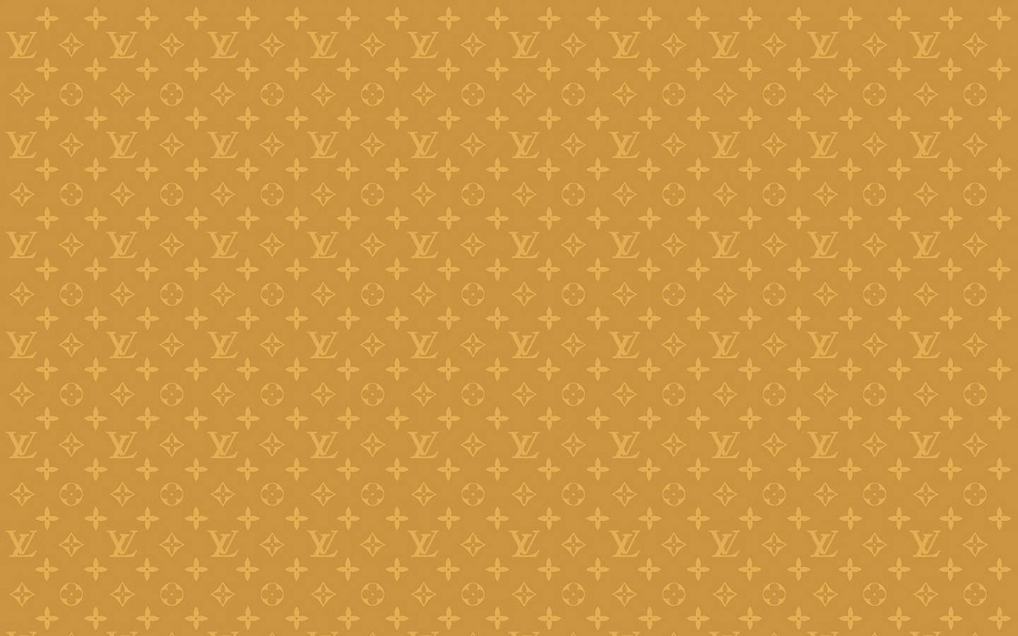 Louis Vuitton, monogram pattern, gold, HD Desktop Wallpaper