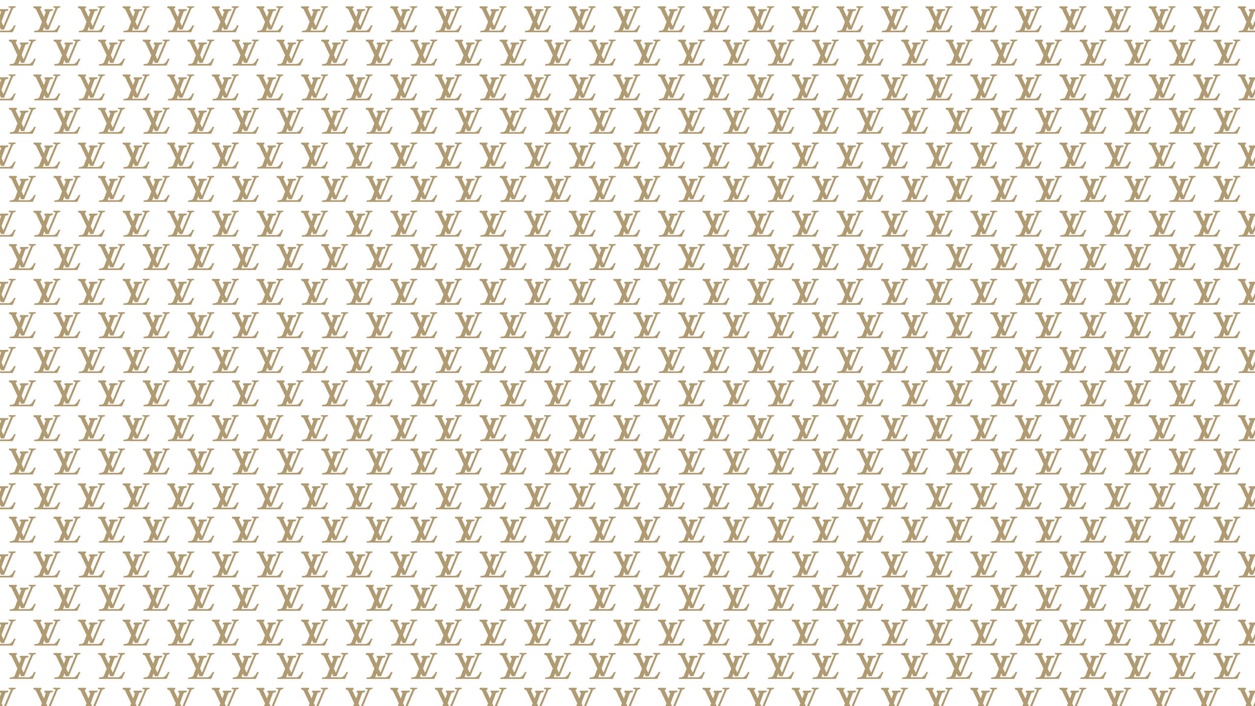 Louis Vuitton, abstract desktop background, gold monogram pattern, 2K Desktop Wallpaper