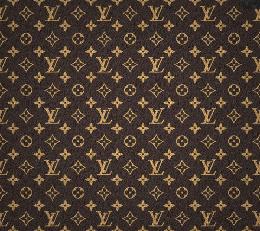 Louis Vuitton, monogram canvas, gold LV logos, SD Desktop Wallpaper