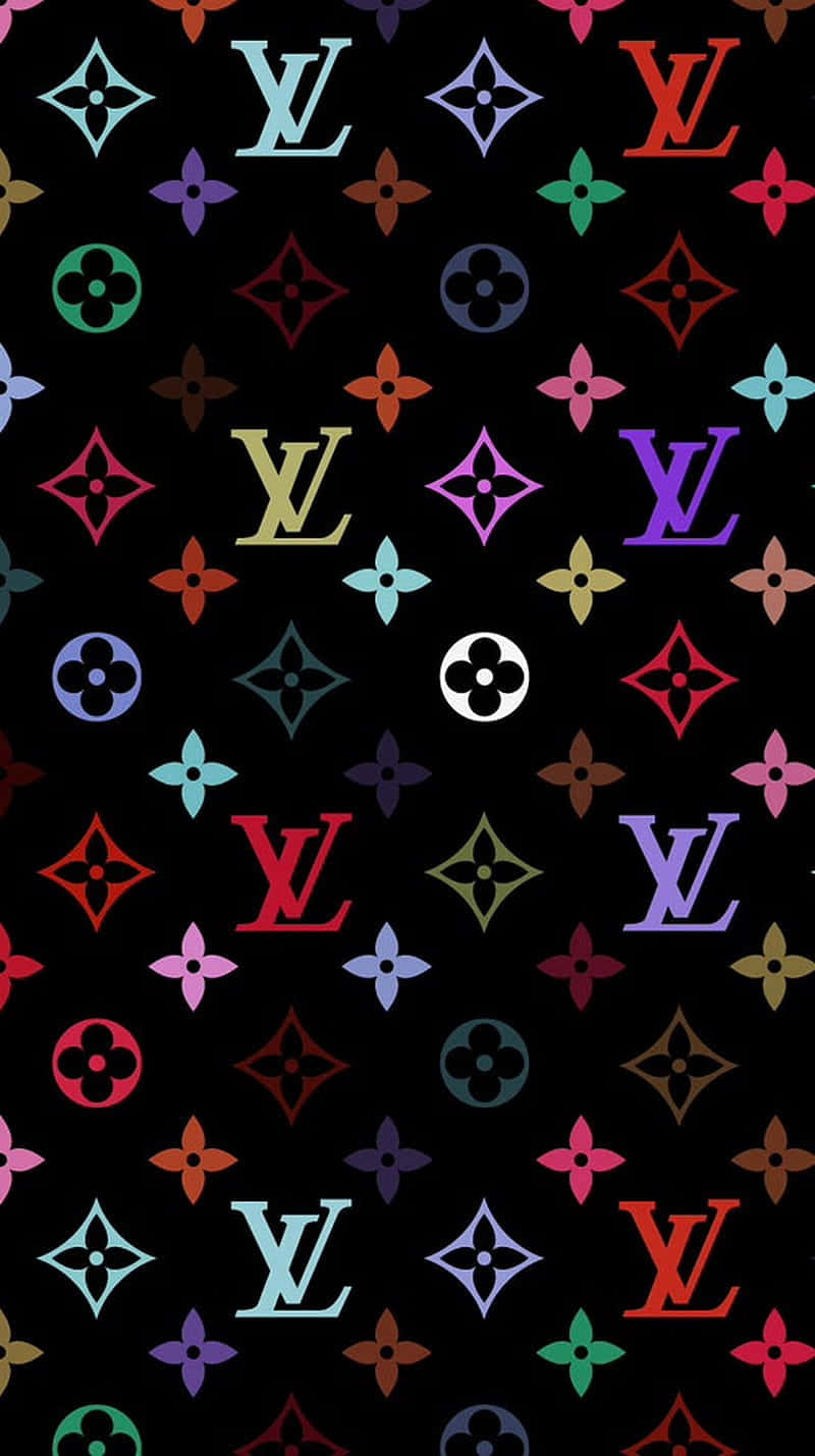 Louis Vuitton, monogram logos, floral motifs, HD Phone Wallpaper