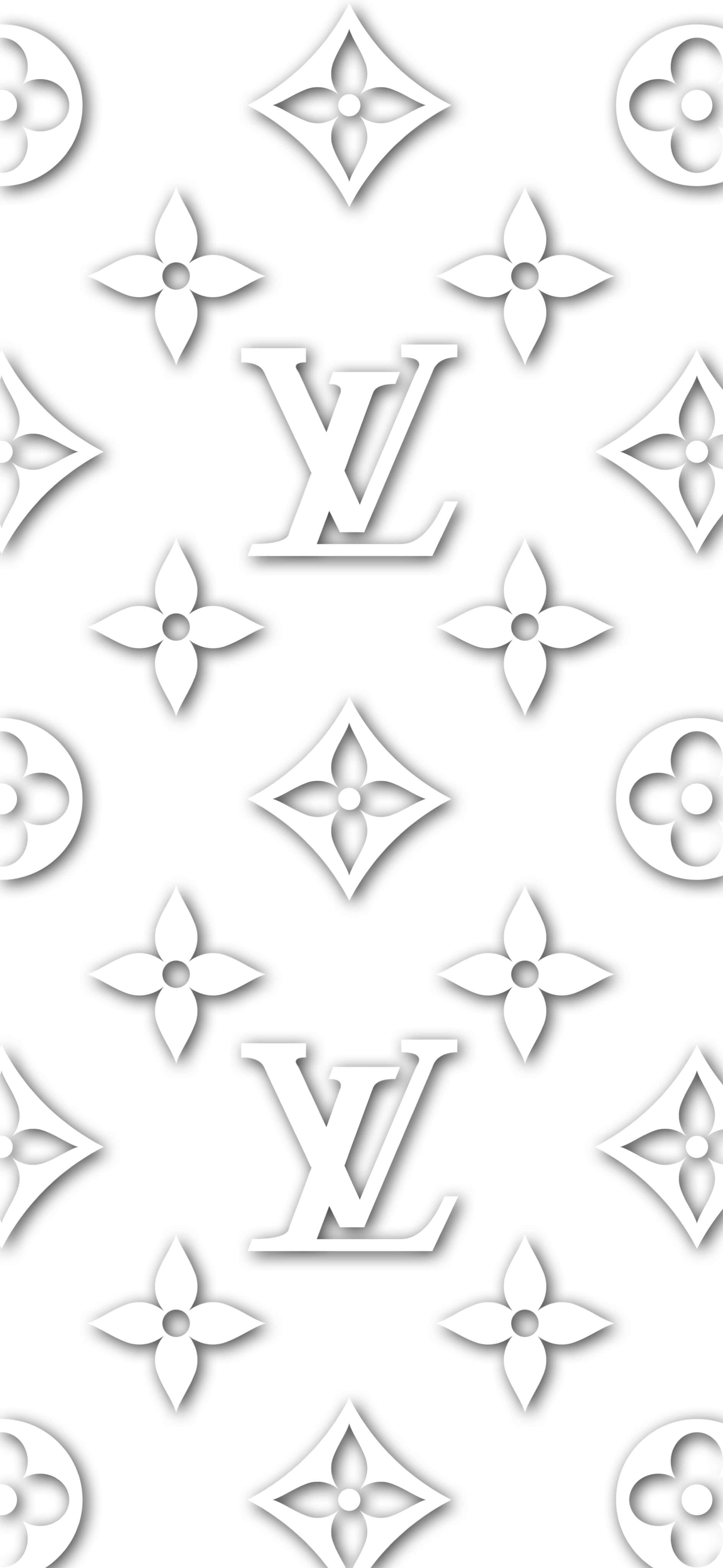 Louis Vuitton, logo, floral motifs, 4K Phone Wallpaper
