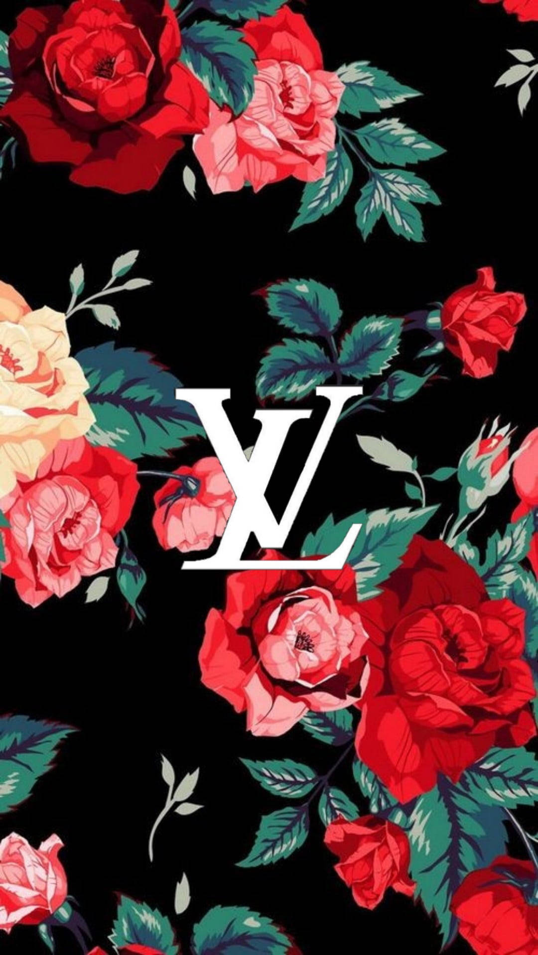 Louis Vuitton, rose, red roses, HD Phone Wallpaper