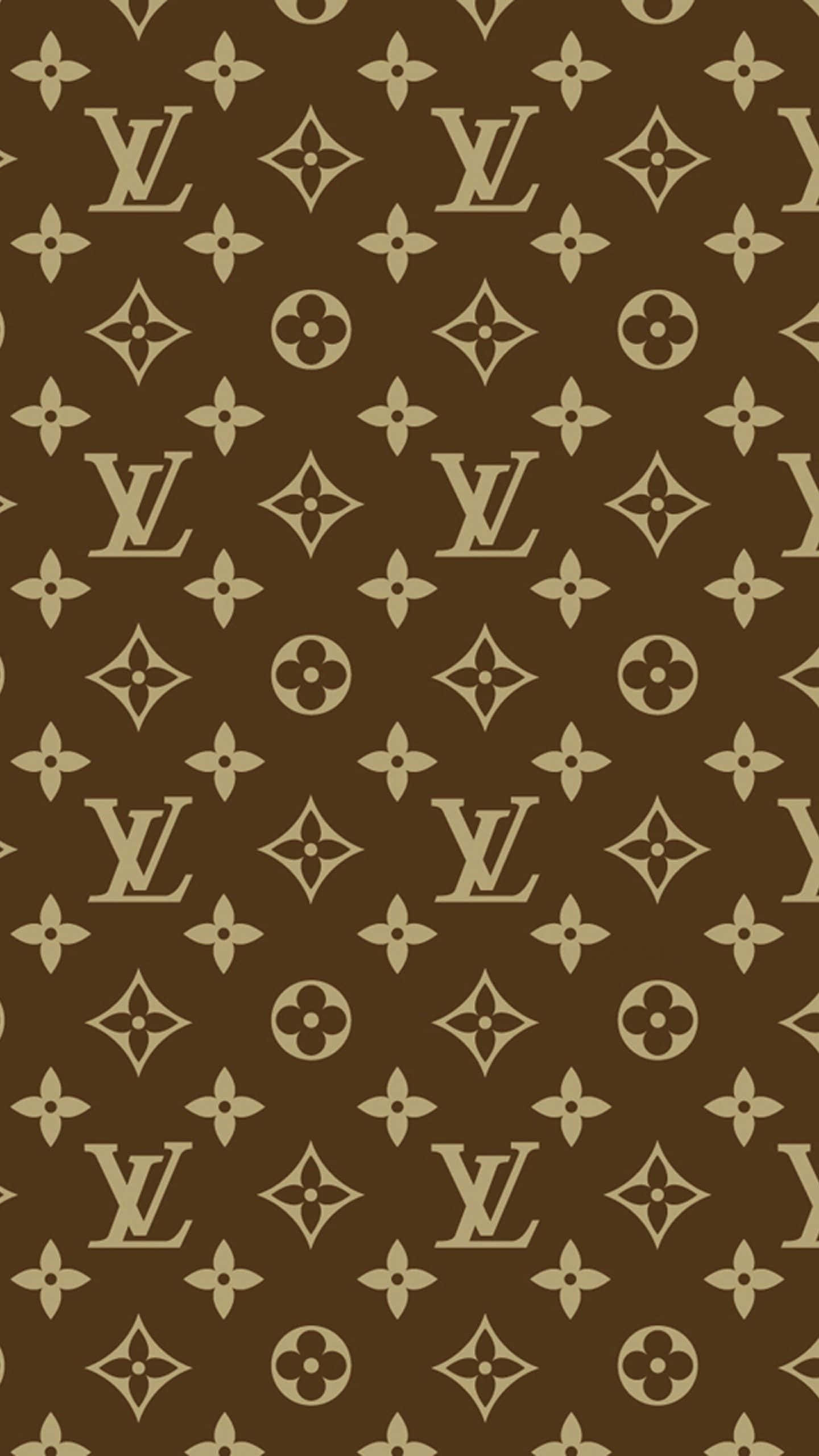 Louis Vuitton, monogram pattern, brown, 2K Phone Wallpaper