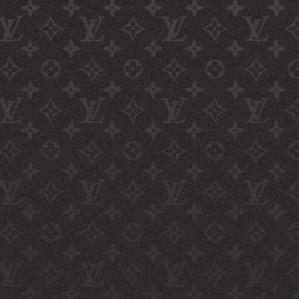 Louis Vuitton Print, monogram pattern, dark textured fabric, SD Desktop Wallpaper