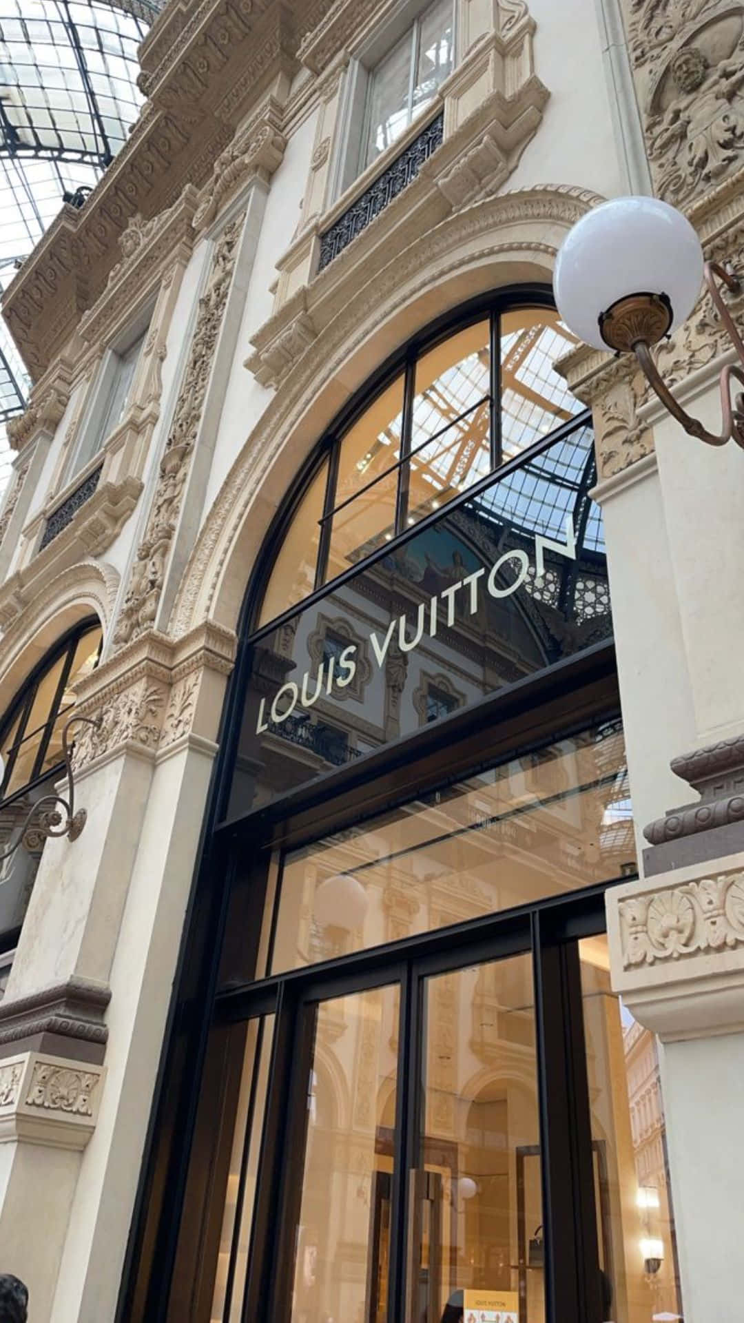 Louis Vuitton, beige vanilla, cream stone architecture, Full HD Phone Wallpaper