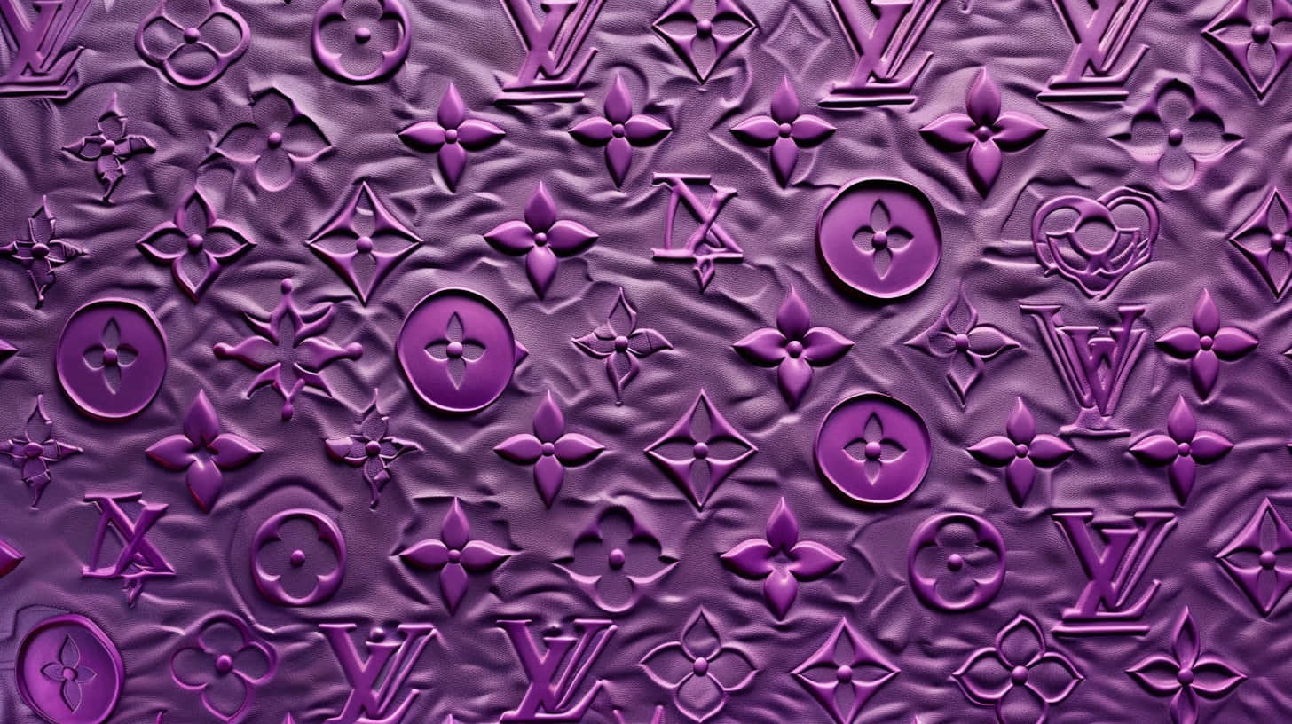 Louis Vuitton, purple, monogram pattern, HD Desktop Wallpaper