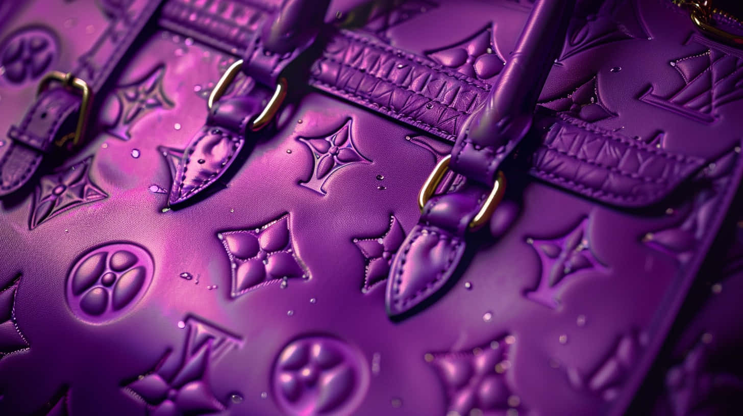 Louis Vuitton, purple, glossy, HD Desktop Wallpaper