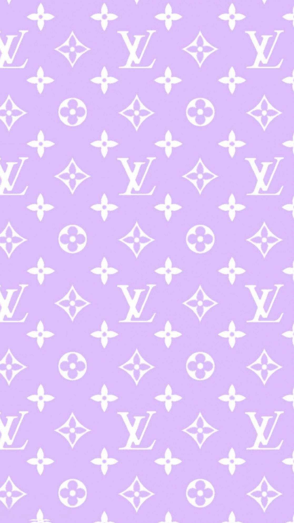 Louis Vuitton, monogram motifs, soft lavender, Full HD Phone Wallpaper