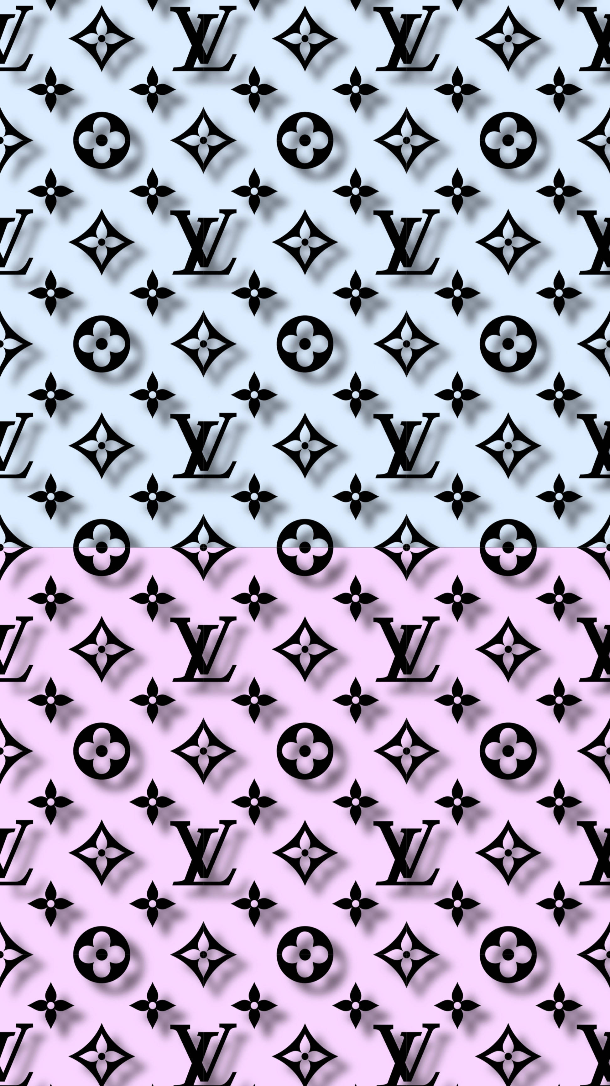 Louis Vuitton, monogram pattern, black, 2K Phone Wallpaper