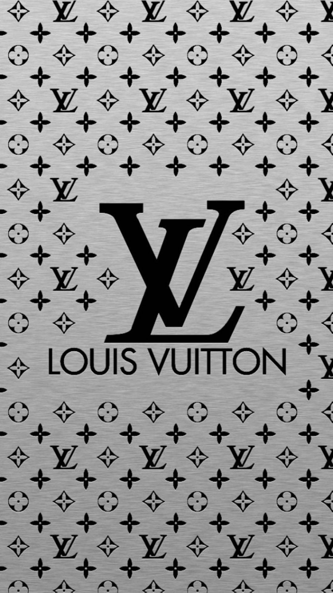 Louis Vuitton, monogram pattern, central logo, Full HD Phone Wallpaper
