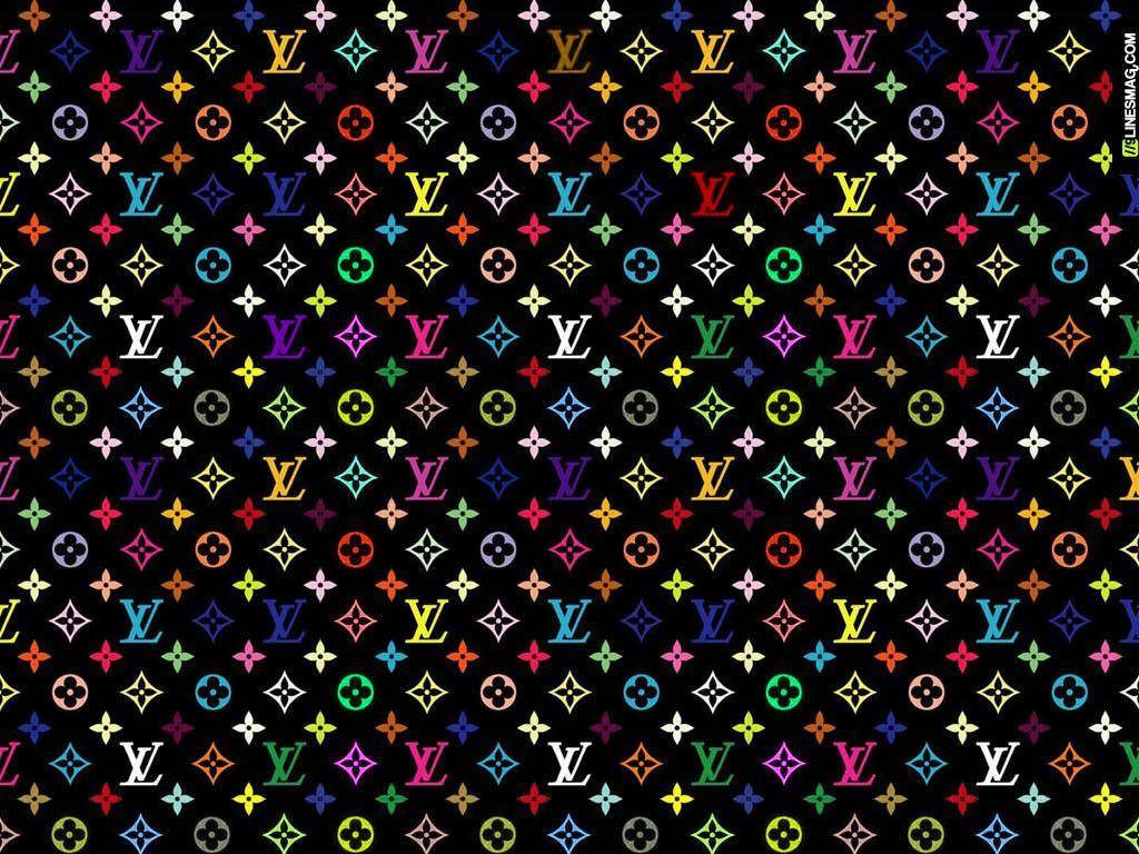 Louis Vuitton, multi color, monogram pattern, SD Desktop Wallpaper