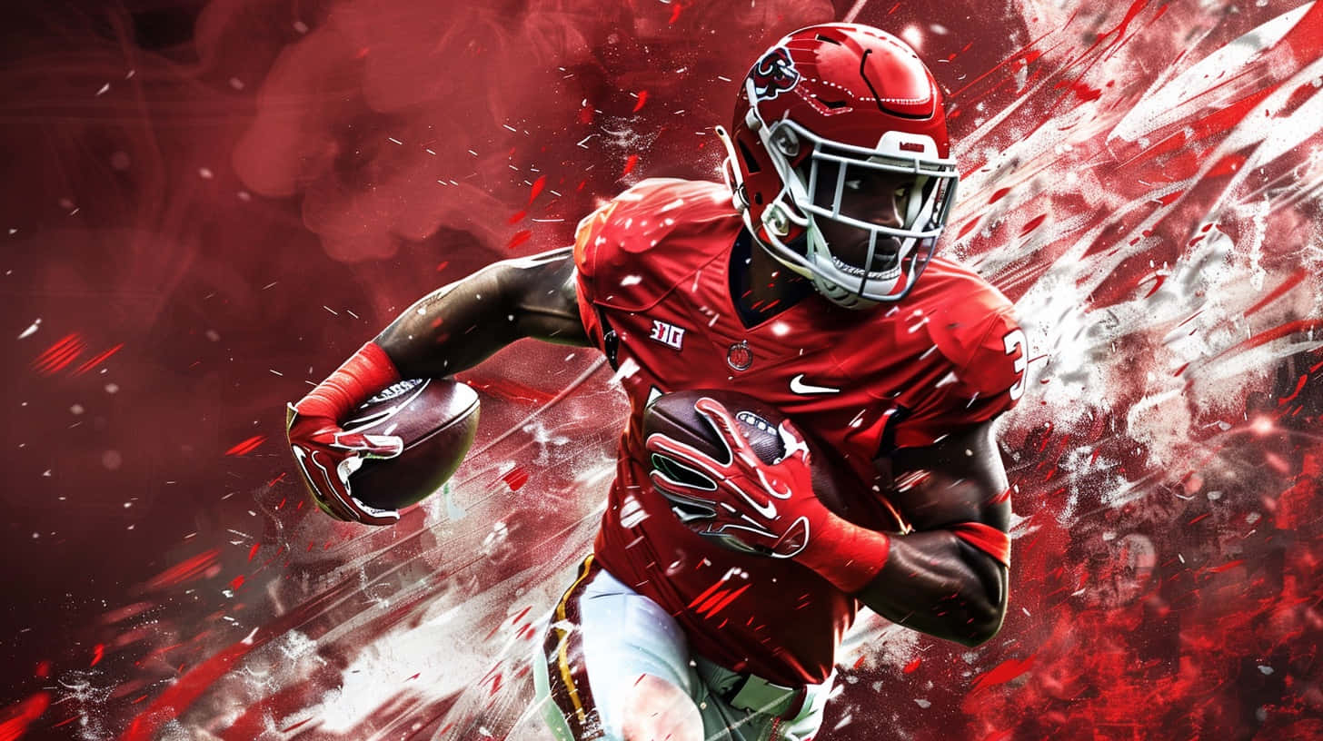 Louisville Cardinals, football player, red gear, HD Desktop Wallpaper