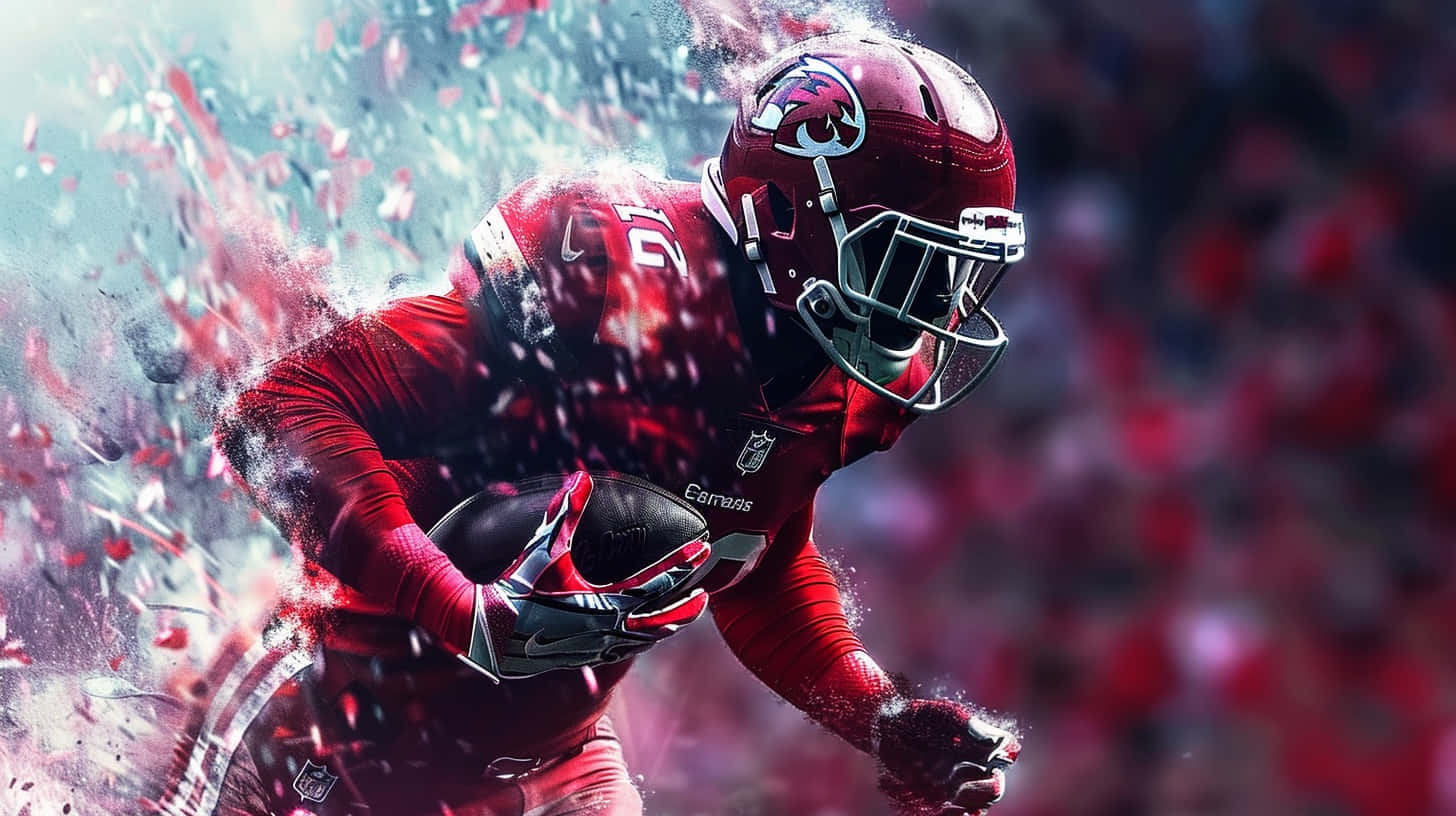 Louisville Cardinals, football player, red uniform, HD Desktop Wallpaper