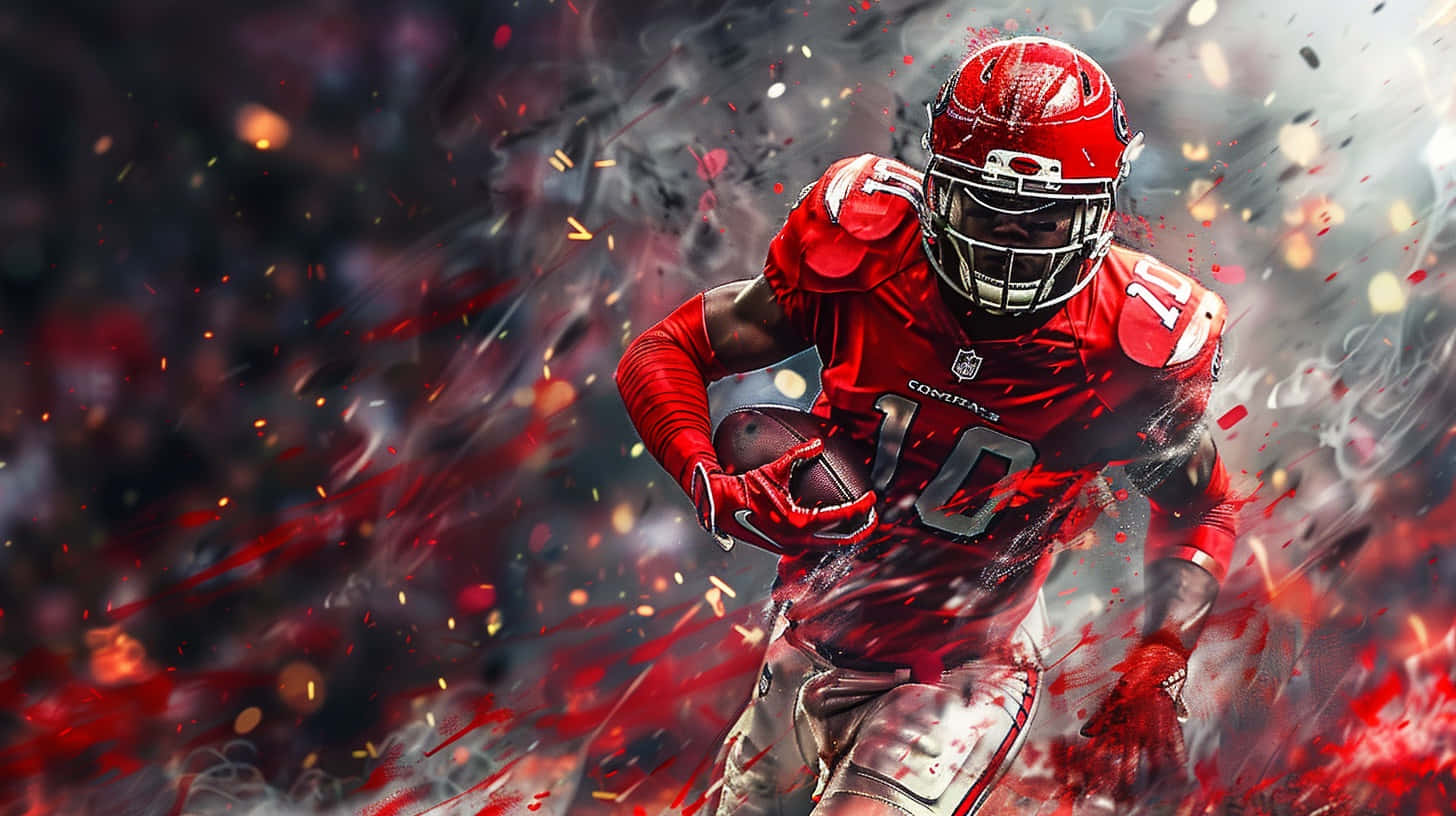 Louisville Cardinals, football player, red uniform, HD Desktop Wallpaper