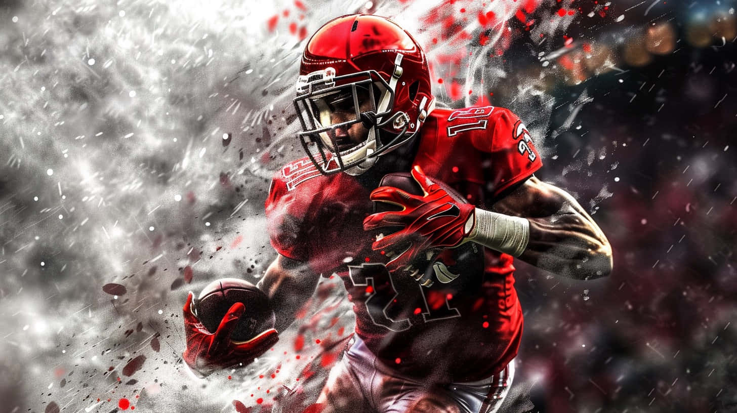 Louisville Cardinals, football player, red gear, HD Desktop Wallpaper