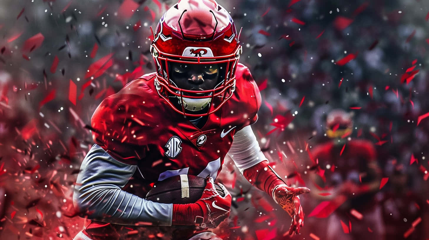 Louisville Cardinals, football player, red gear, HD Desktop Wallpaper