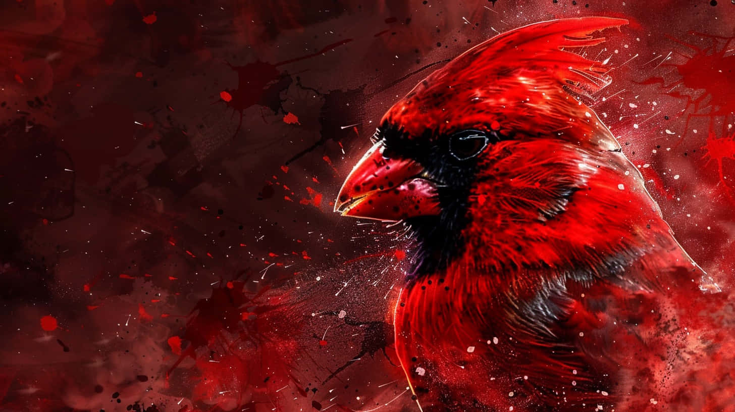 red cardinal, black mask, crest, HD Desktop Wallpaper