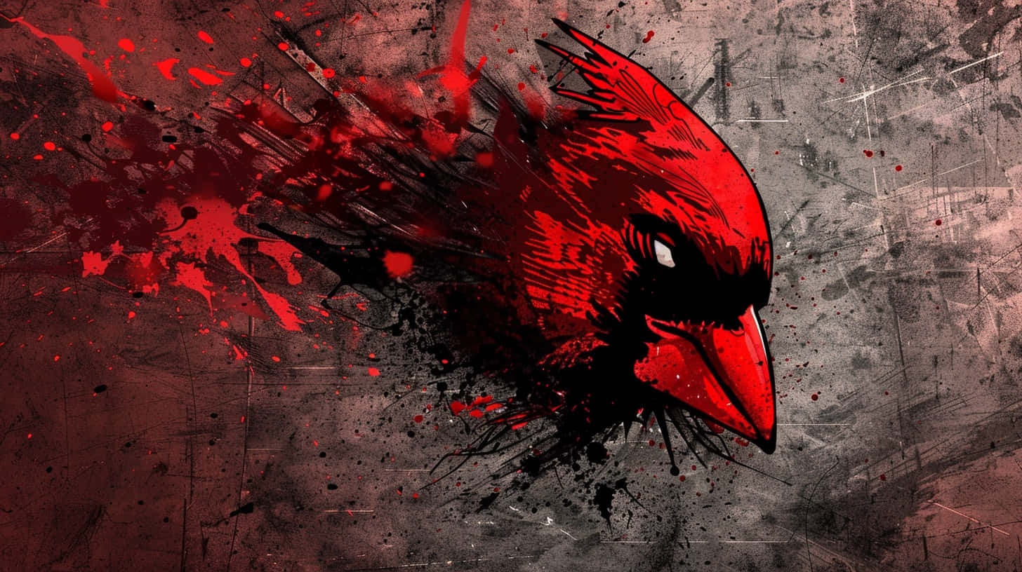 Louisville Cardinals, red cardinal bird head, gritty textured background, HD Desktop Wallpaper