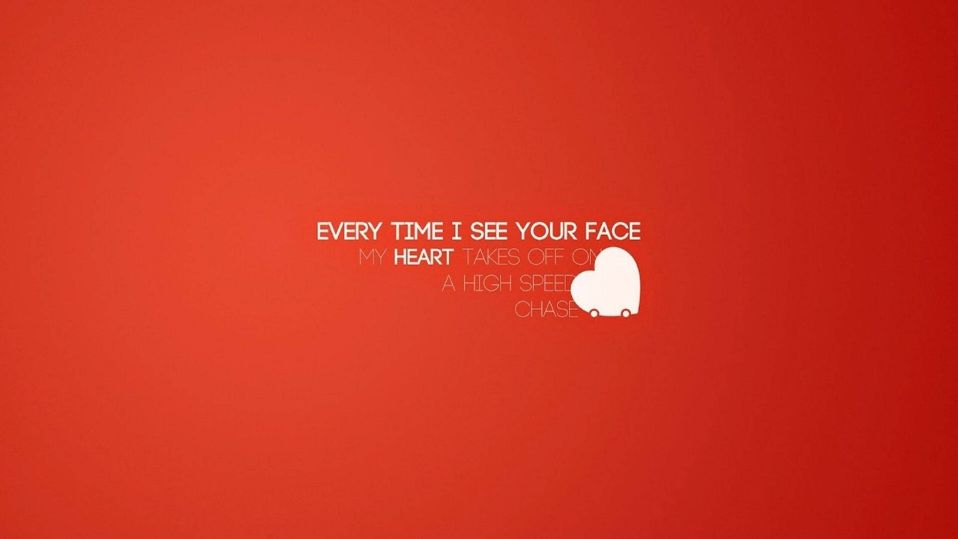 Silly Love Aesthetic, red background, white text, Full HD Desktop Wallpaper