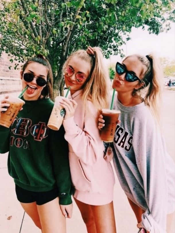 best friend aesthetic, oversized sweats, sunglasses, SD Phone Wallpaper