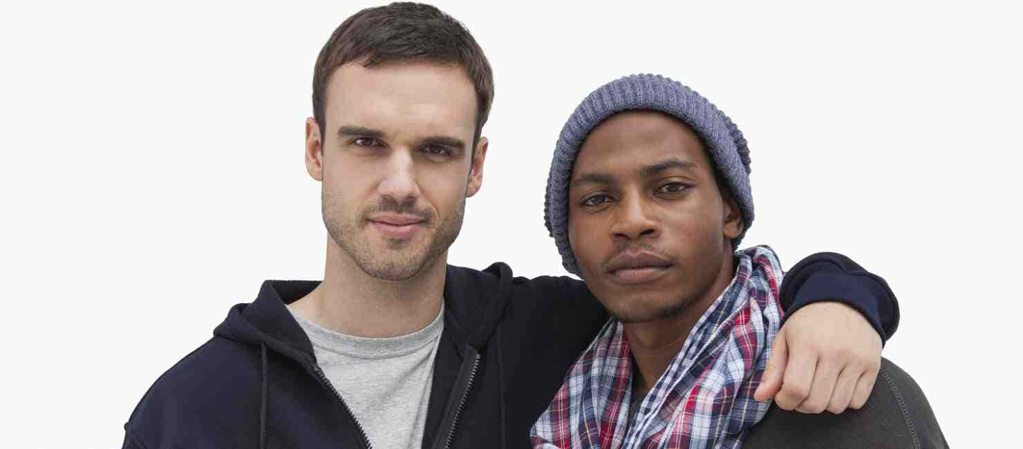 Adorable Adult Friendship, two men, contrasting appearances, HD Desktop Wallpaper
