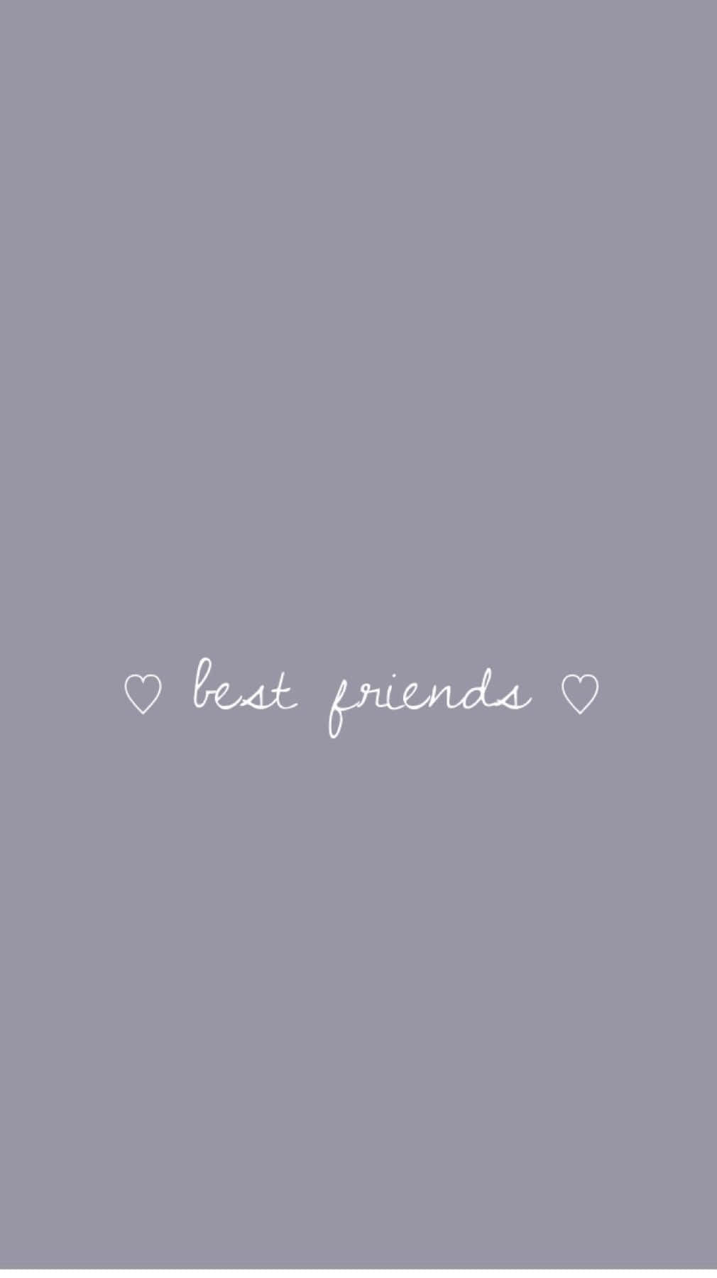 best friends forever, white cursive text, heart icons, HD Phone Wallpaper