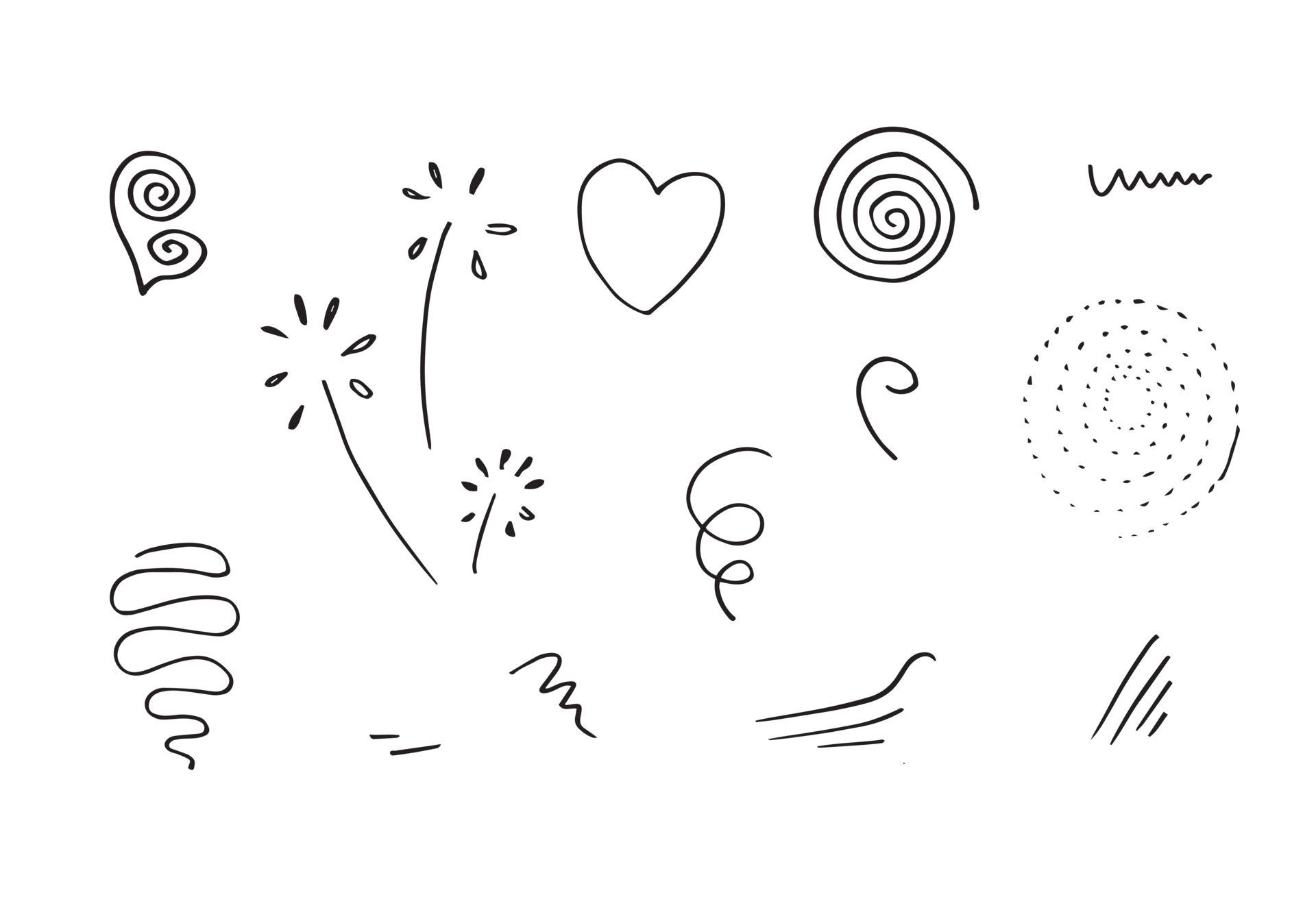 Love Black And White, black line drawings, hearts, Full HD Desktop Wallpaper