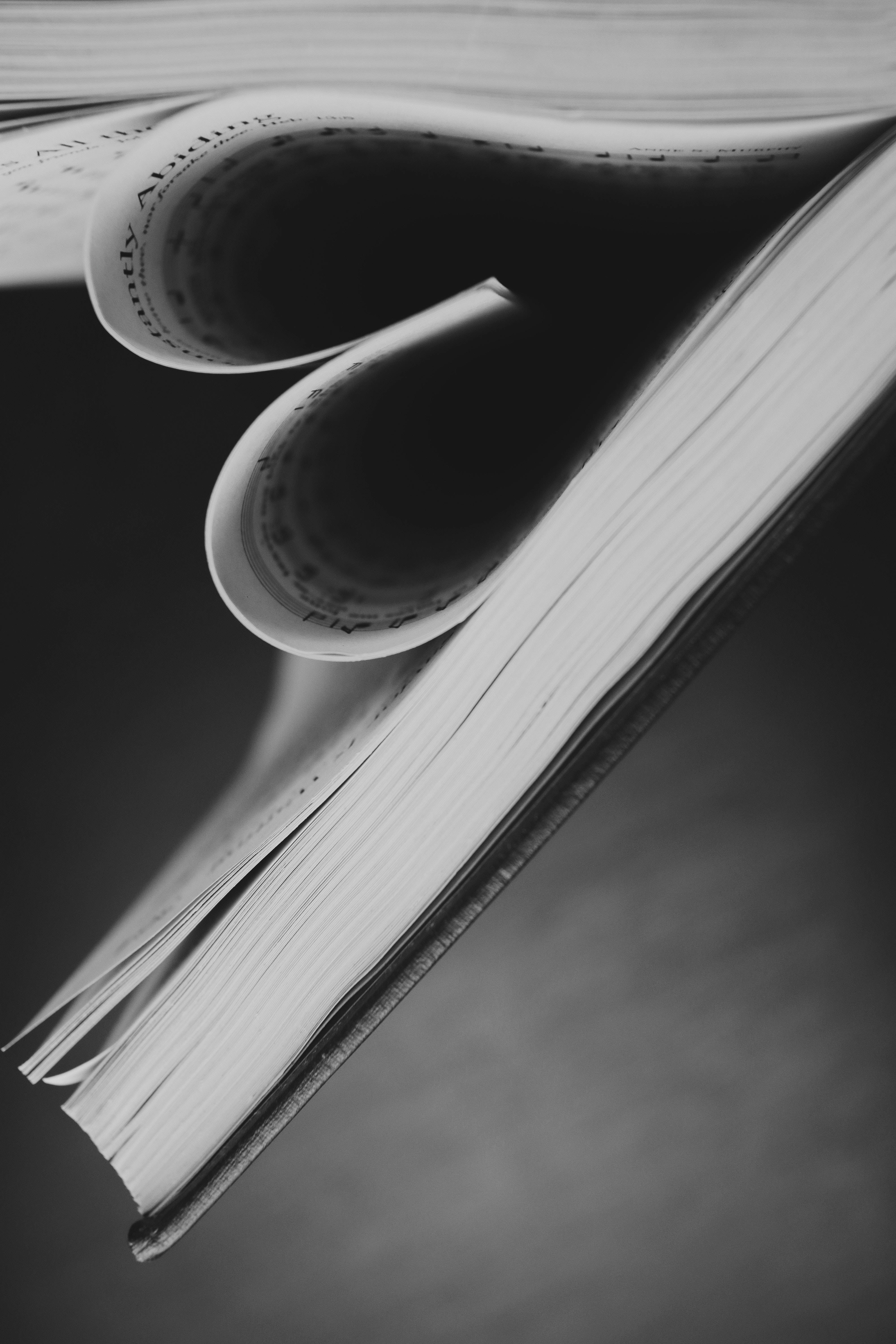Love Black And White, heart pages, monochrome, 5K Phone Wallpaper