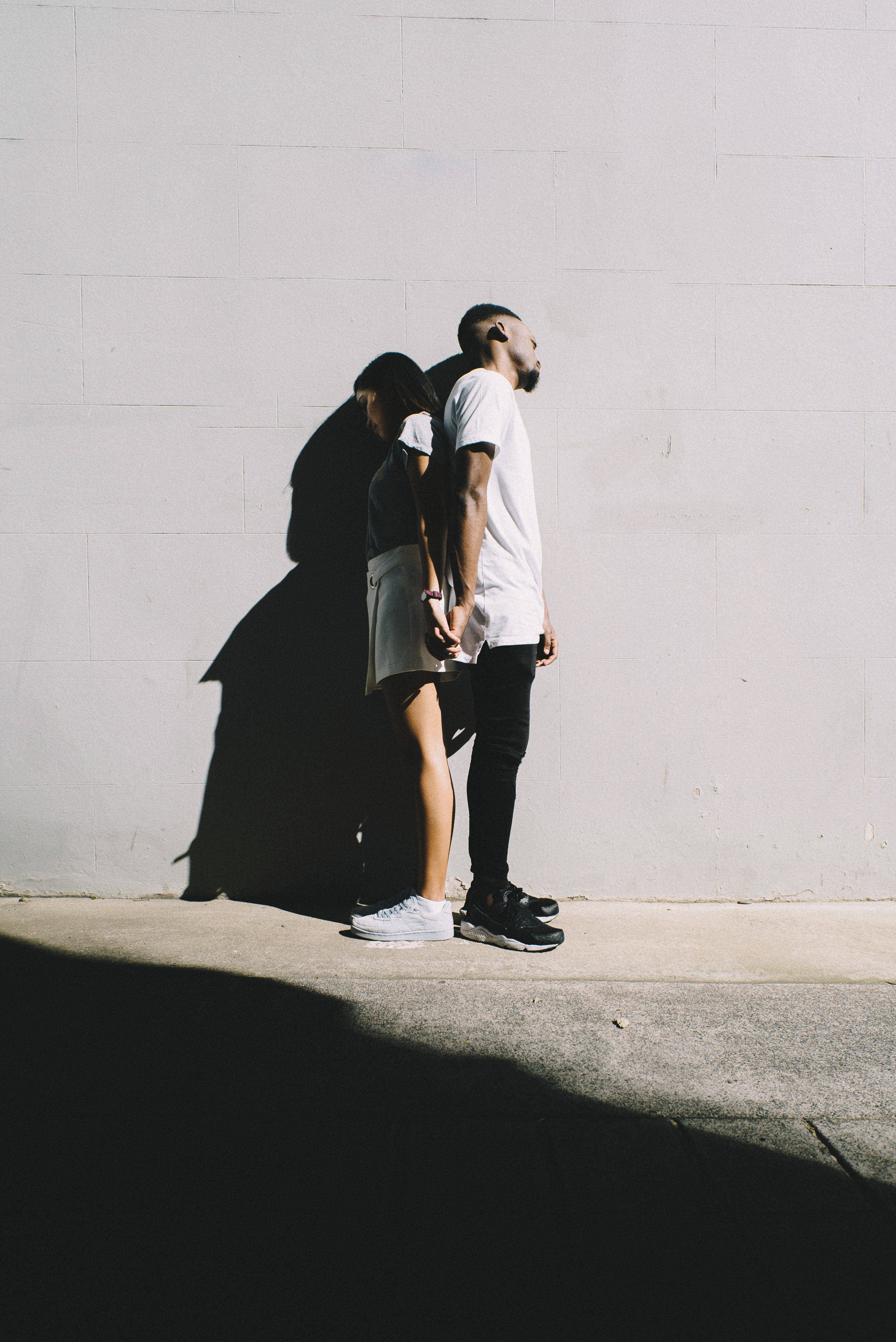 Love Beyond Colors, black couple, back-to-back, 4K Phone Wallpaper