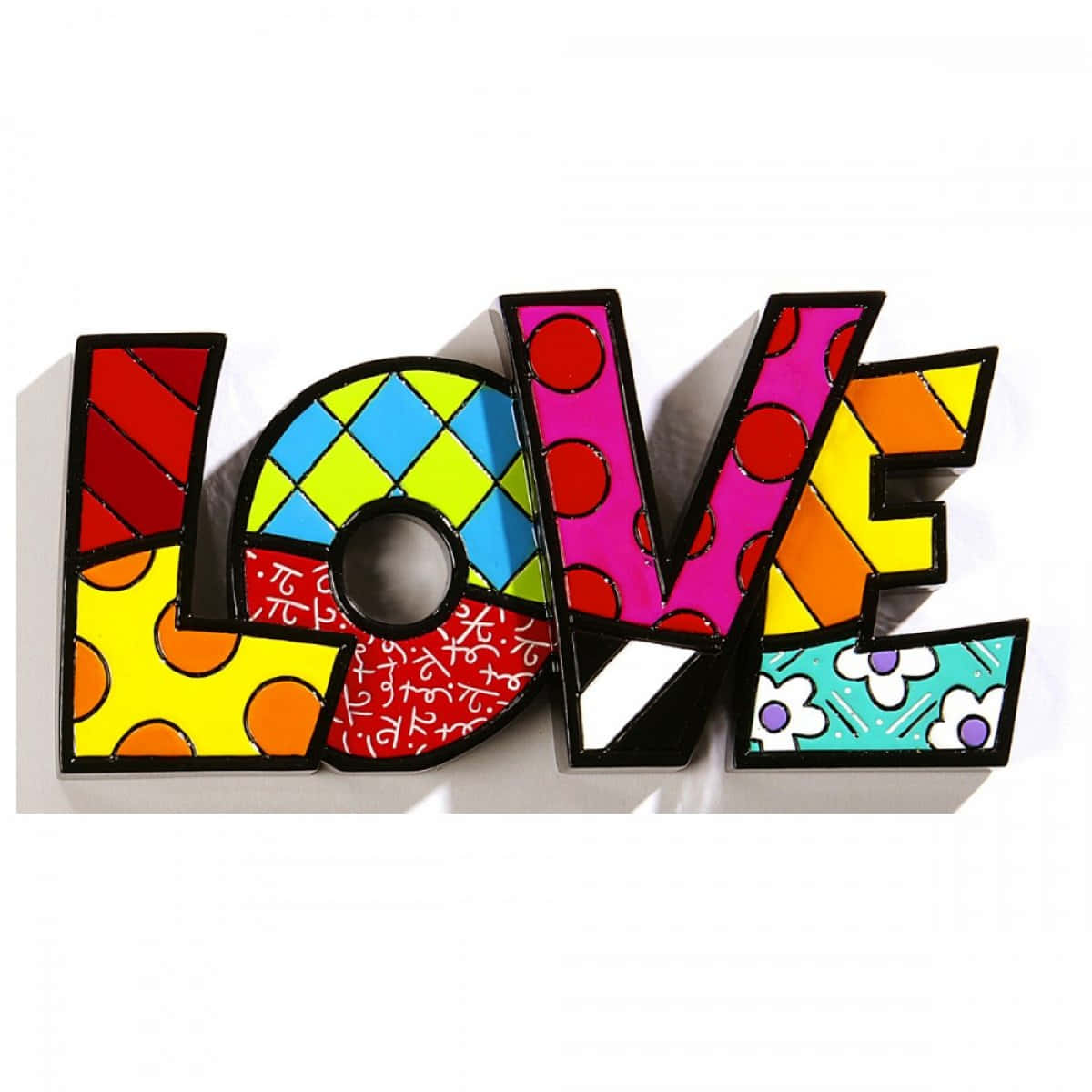 3D Love Artwork, LOVE letters, geometric patterns, SD Desktop Wallpaper