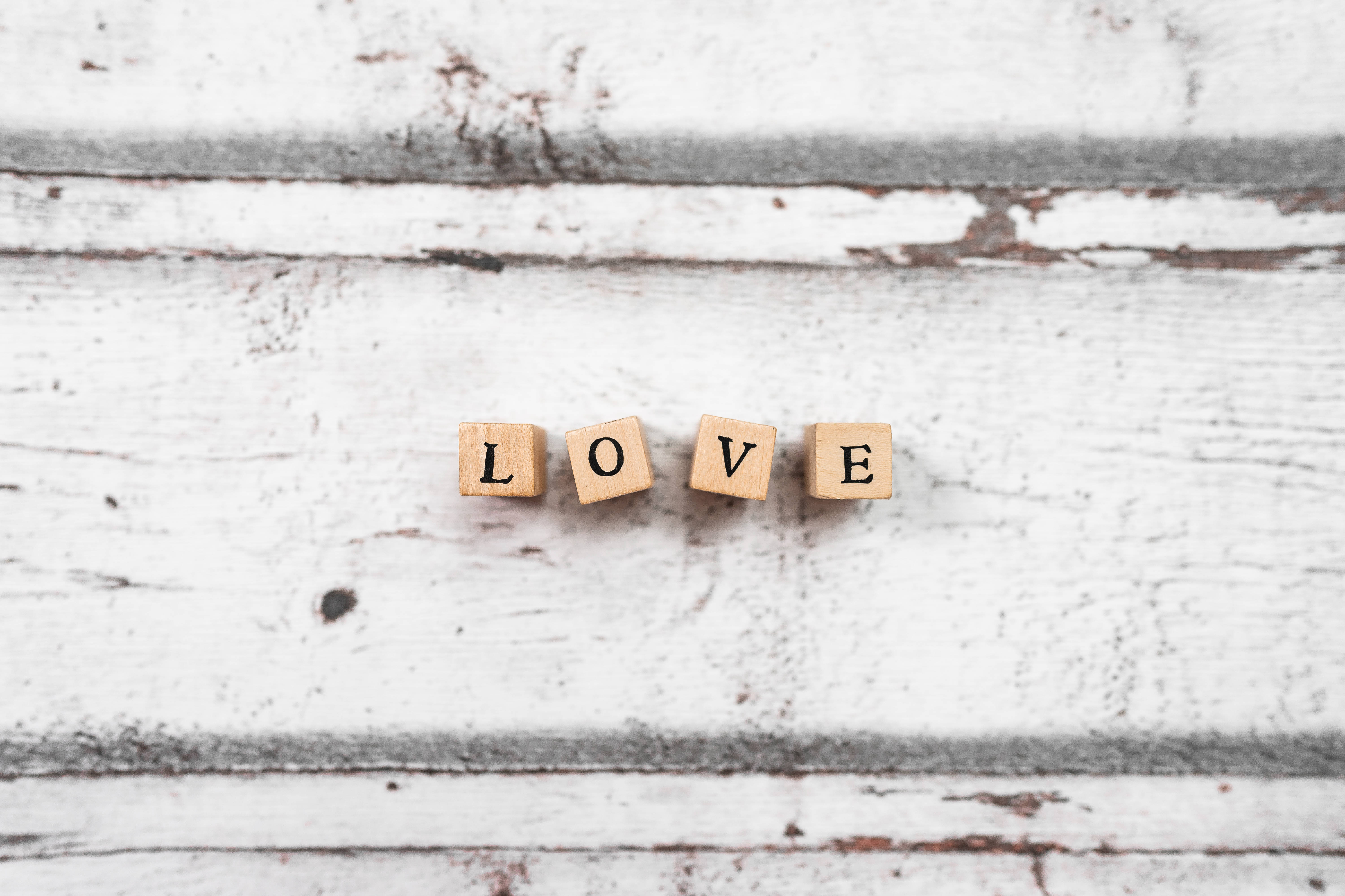 Cube Love Full HD, LOVE, wooden blocks, 5K Desktop Wallpaper