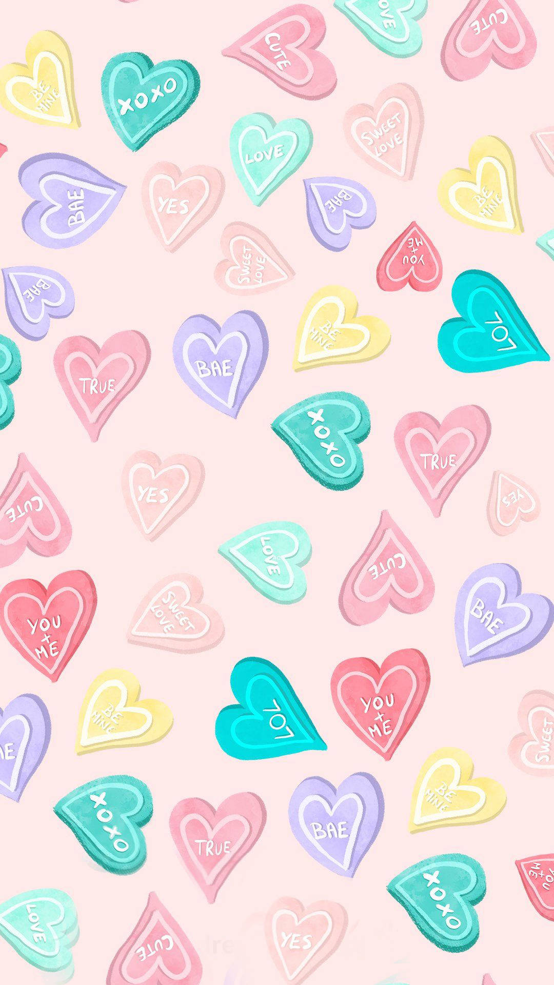 Instagram Story, colorful love valentines heart, pastel hearts, Full HD Phone Wallpaper