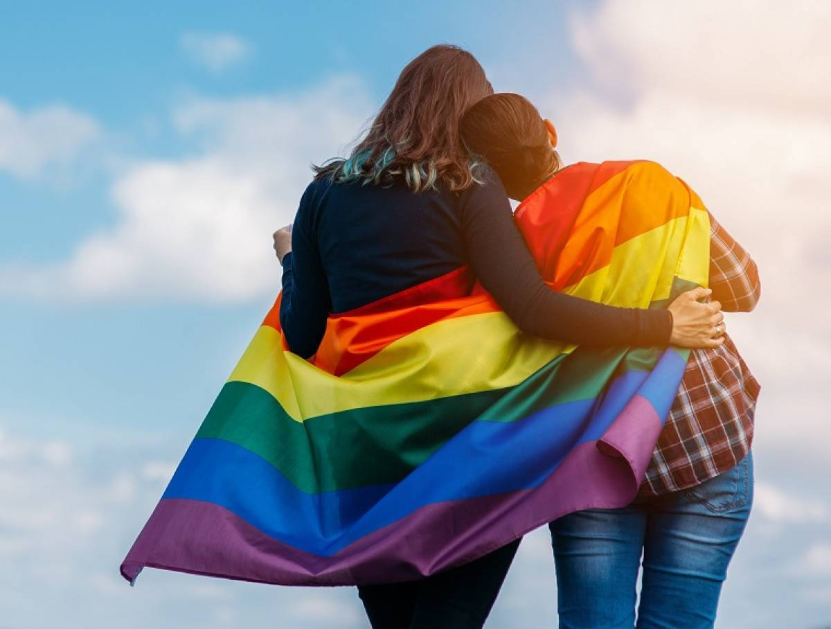 Love Is Love, rainbow flag, bright sky, SD Desktop Wallpaper