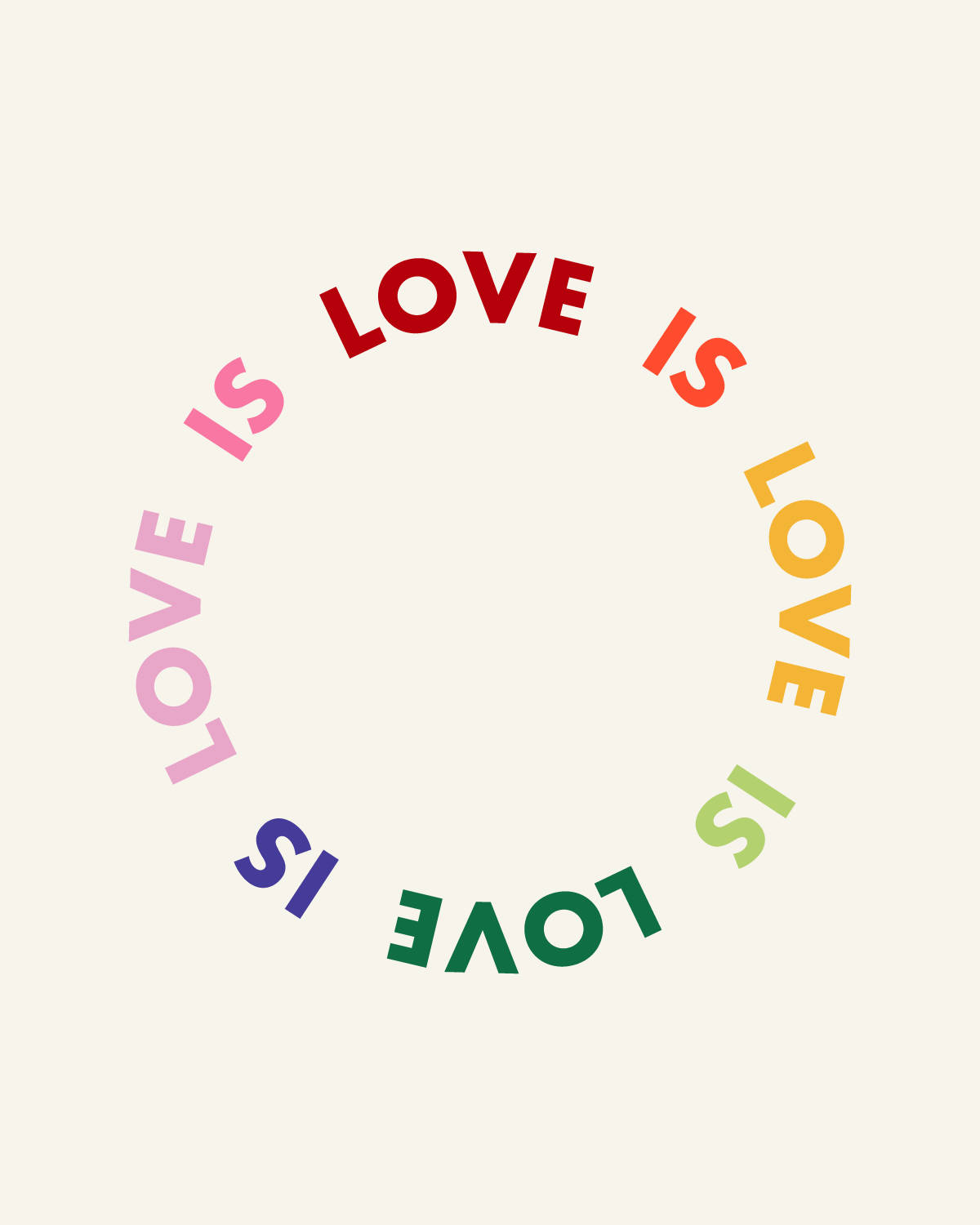 LOVE IS LOVE, rainbow-colored, circular, HD Phone Wallpaper